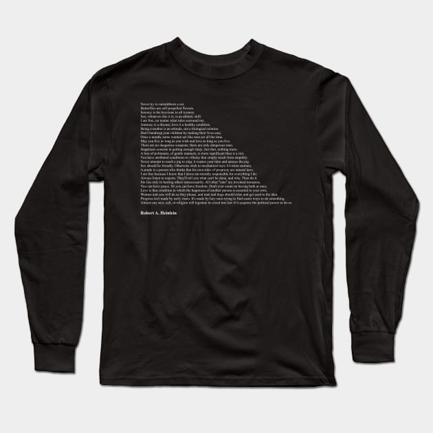 Robert A. Heinlein Quotes Long Sleeve T-Shirt by qqqueiru